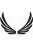 Kanat - Wings Sticker - 20630 Siyah 8 x 11.5 cm 1