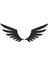 Kanat - Wings Sticker - 20631 Siyah 6 x 16 cm 1