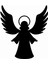 Melek - Angel Sticker - 20628 Siyah 8 x 7 cm 1