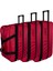 Tekerlekli Genişleyebilir 3'lü Set Seyahat Valizi Kırmızı 1