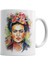 Frida Kahlo Renkli Çiçekli Kupa Bardak Porselen 1