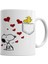 Love Snoopy Kupa Bardak Porselen 1