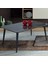 Ahşap Ayaklı Orta Sehpa Siyah Mermer 60 x 100 cm A4 1