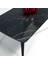 Ahşap Ayaklı Orta Sehpa Siyah Mermer 60 x 100 cm A4 2