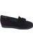 Siyah Süet Loafer Püsküllü Babet 1