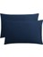 2'li Yastık Kılıfı 50 x 70 cm Kapaklı Lacivert 1