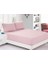 Luxury Ranforce Tek Kişilik Lastikli Çarşaf Seti 100 x 200 + 30 cm Yastık Kılıflı Pembe 2