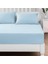 Luxury Ranforce Tek Kişilik Lastikli Çarşaf Seti 100 x 200 + 30 cm Yastık Kılıflı Mavi 2