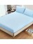 Luxury Ranforce Tek Kişilik Lastikli Çarşaf Seti 100 x 200 + 30 cm Yastık Kılıflı Mavi 3