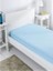 Luxury Ranforce Tek Kişilik Lastikli Çarşaf Seti 100 x 200 + 30 cm Yastık Kılıflı Mavi 4