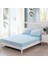 Luxury Ranforce Tek Kişilik Lastikli Çarşaf Seti 100 x 200 + 30 cm Yastık Kılıflı Mavi 5