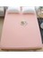 Luxury Ranforce Tek Kişilik Lastikli Çarşaf Seti 120 x 200 + 30 cm Yastık Kılıflı Pembe 1
