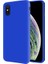 Apple iPhone Xs İçi Kadife Soft Silikon Kılıf - Mavi 1