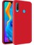 Huawei P30 Lite İçi Kadife Soft Silikon Kılıf - Kırmızı 1