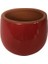 Armenbotanik Kırmızı Renk Sırlı El Yapımı Toprak Saksı 9 x 9 cm 2