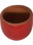 Armenbotanik Kırmızı Renk Sırlı El Yapımı Toprak Saksı 9 x 9 cm 3