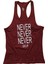 Fitness Gym Tank Top Sporcu Atleti Never Never Bordo 1
