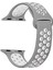 Apple Watch Uyumlu Series 5 40mm Rainbow Sport Band Kordon Gri - Beyaz 1