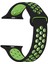 Apple Watch Uyumlu Series 5 40mm Rainbow Sport Band Kordon Siyah - Yeşil 1