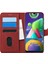 Samsung Galaxy M21 Kılıf Fabric Book Wallet Kırmızı 1