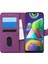 Samsung Galaxy M21 Kılıf Fabric Book Wallet Mor 1