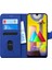 Samsung Galaxy M31 Kılıf Fabric Book Wallet Lacivert 1