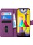 Samsung Galaxy M31 Kılıf Fabric Book Wallet Mor 1