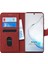 Samsung Galaxy Note 10 Plus Kılıf Fabric Book Wallet Kırmızı 1