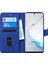 Samsung Galaxy Note 10 Plus Kılıf Fabric Book Wallet Lacivert 1