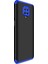 Xiaomi Redmi Note 9 Pro Max Kılıf Double Dip 360 Protective Siyah - Mavi 2