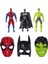 Örümcek Adam Spiderman + Batman + Hulk Figür + Maske 6'lı Set 1