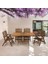 Ahşap Bahçe Balkon Seti 80x120 Masa + 4 Sandalye -Ürgüp Katlanır Takım 4