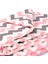 Yazlık Bebek Yorgan -Pembe-Gri Zigzag Desen 100 x 150 cm 4