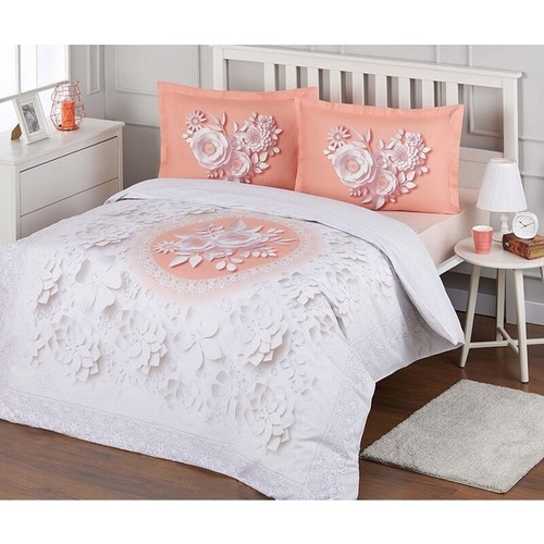 Özdilek Lively Roses Nevresim Takımı Tek Kişilik - Somon