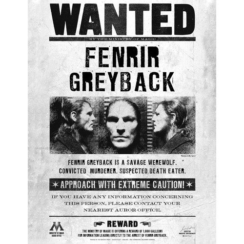 Wanted Poster Model Fenrir Greyback Afis Fiyati