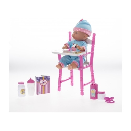 Little Luv Doll Bebek Mama Sandalyesi Beslenme Seti 30 cm