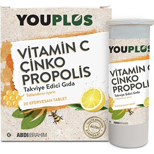Youplus Vitamin C Cinko Propolis Efervesan Tablet Fiyati