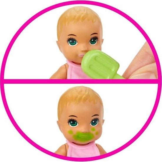 Barbie Bebek Bakıcısı Özellikli Minik Bebekler Beslenme