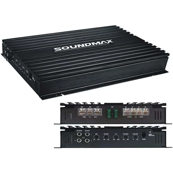 Soundmax SX-600.1D Oto Anfi Mono Max Power 4000W Bas Kontrol