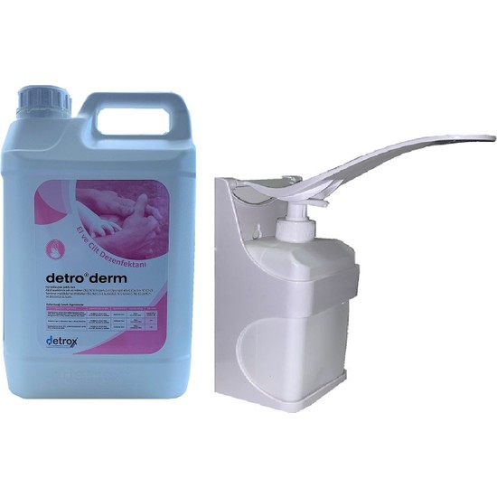 Detrox Detroderm El Dezenfektanı 5 lt + Duvar Masa Aparatı Fiyatı
