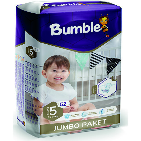 Bumble Bebek Bezi 5 Numara Junior 52'li