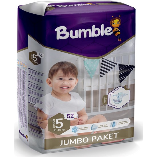 Bumble Bebek Bezi 5 Numara Junior 52'li