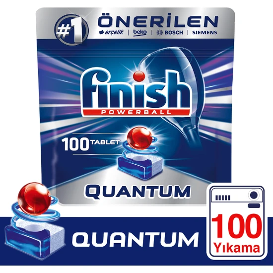 Finish Quantum 100 Tablet Bulaşık Makinesi Deterjanı