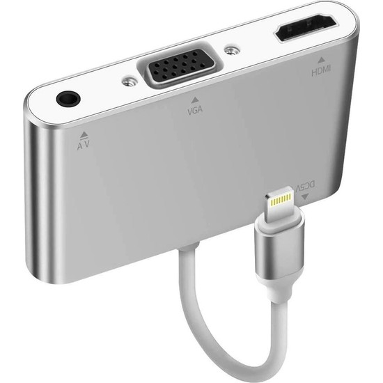 Mobitell iPhone Lightning To HDMI To VGA Audio Çevirici Adaptör