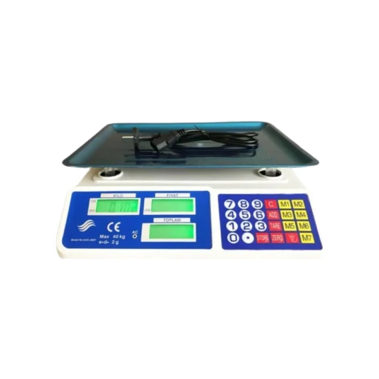 Bozyel Elektronik Krom Kefeli Terazi 40 kg