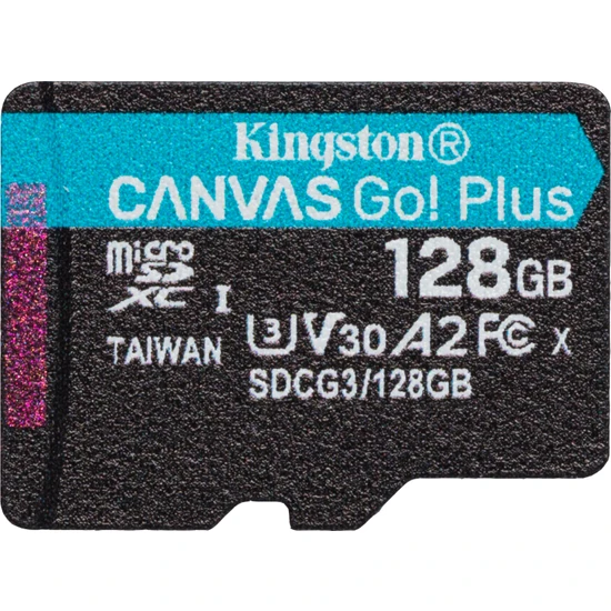 Kingston Canvas Go Plus 128GB Class 10 USH-I Hafıza Kartı SDCG3/128GB