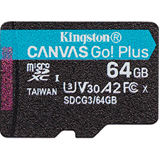 Kingston Canvas Go Plus 64GB Class 10 USH-I Hafıza Kartı SDCG3/64GB