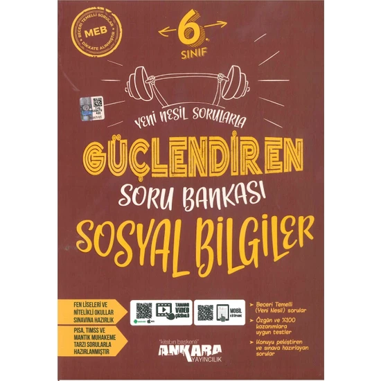 Ankara Yayıncılık 6. Sınıf Sosyal Bilgiler Güçlendiren Soru Bankası
