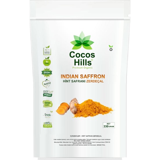 Cocos Hills Indian Saffron Turmeric Hint Safranı Zerdeçal Fiyatı