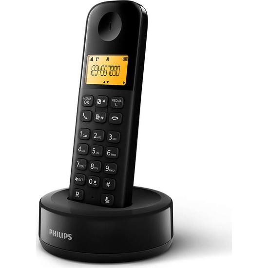 Philips D1601B/01 Kablosuz Dect Telsiz Telefon Siyah Fiyatı